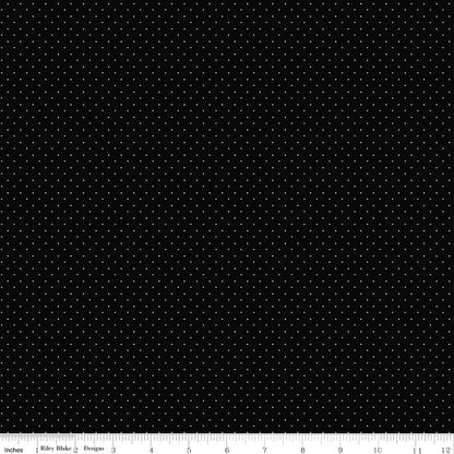 American Jane Pindots Riley Blake Quilting Cotton Fabric by the Yard Black - Ray of Sonshine Design
