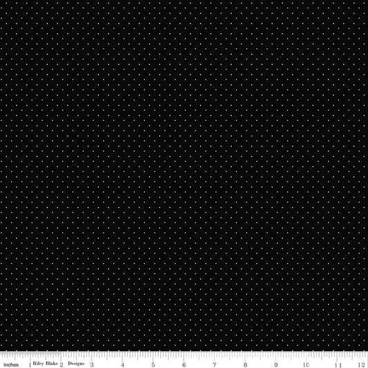 American Jane Pindots Riley Blake Quilting Cotton Fabric by the Yard Black - Ray of Sonshine Design