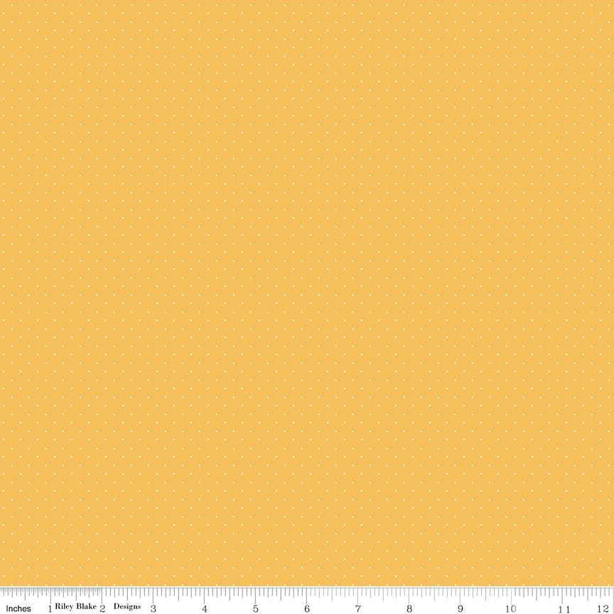 American Jane Pindots Yellow Riley Blake Quilting Fabric by the Yard - Ray of Sonshine Design