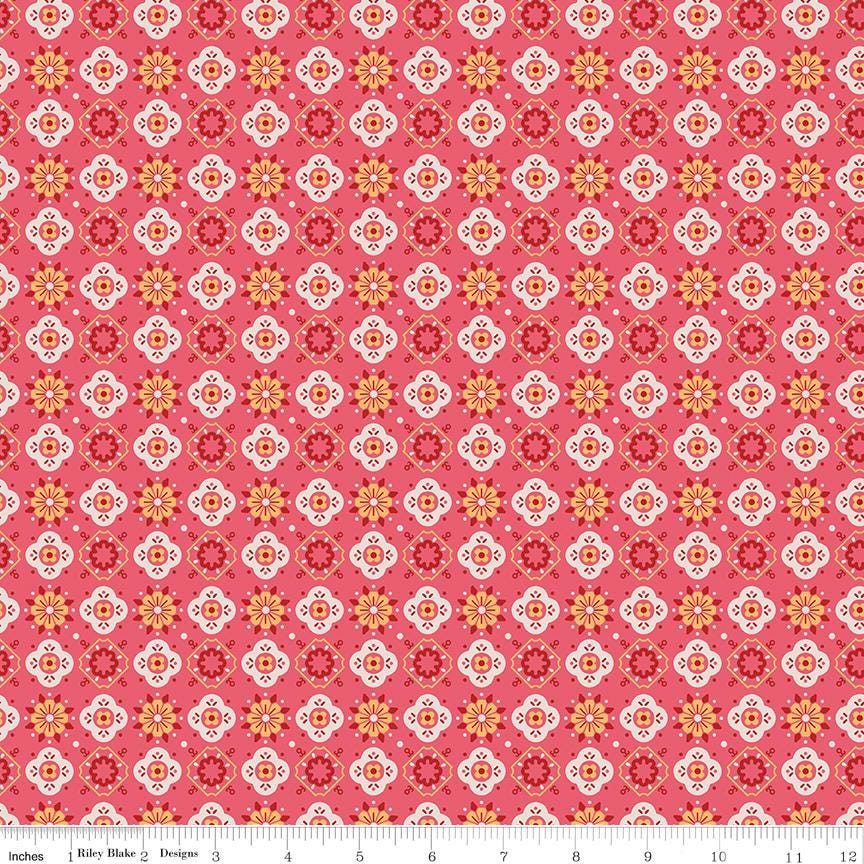 Americana Honor Tea Rose - Riley Blake Designs - Quilting Cotton Fabric by the yard - C16092 - TEAROSE - Ray of Sonshine Design