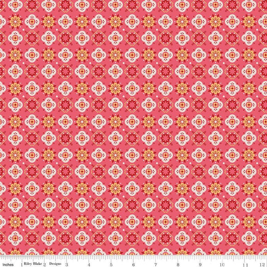 Americana Honor Tea Rose - Riley Blake Designs - Quilting Cotton Fabric by the yard - C16092 - TEAROSE - Ray of Sonshine Design
