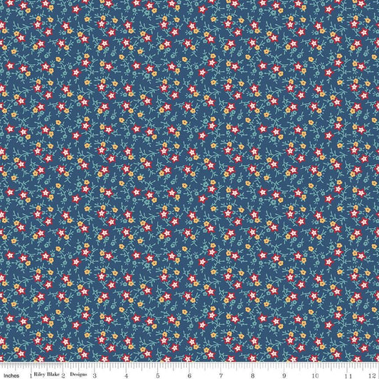 Americana July Dark Denim - Riley Blake Designs - Quilting Cotton Fabric by the yard - C16094 - DKDENIM - Ray of Sonshine Design