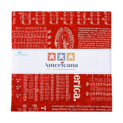 Americana Layer Cake 10" Stacker Bundle - Riley Blake Designs - 42 piece Precut Pre cut - Quilting Cotton Fabric - 110 - 16080 - 42 - Ray of Sonshine Design