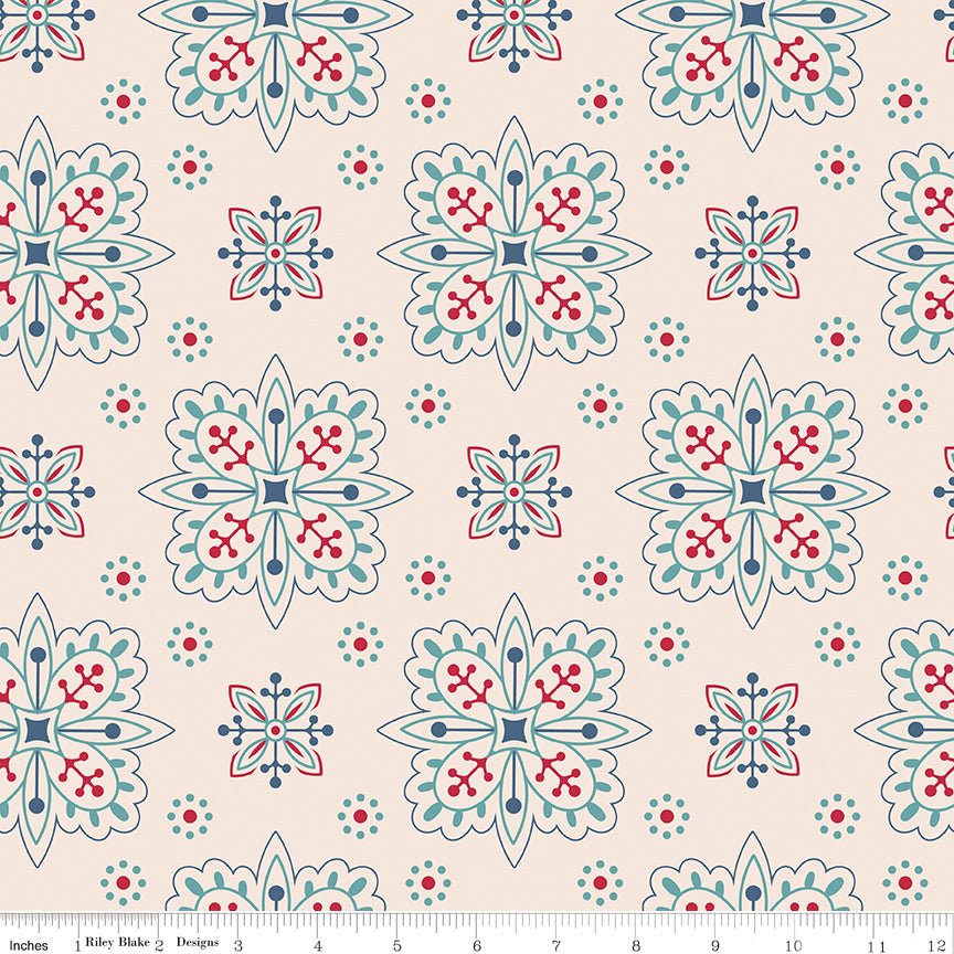 Americana Parade Raindrop 107/108" Wide Back by Lori Holt for Riley Blake - Ray of Sonshine Design