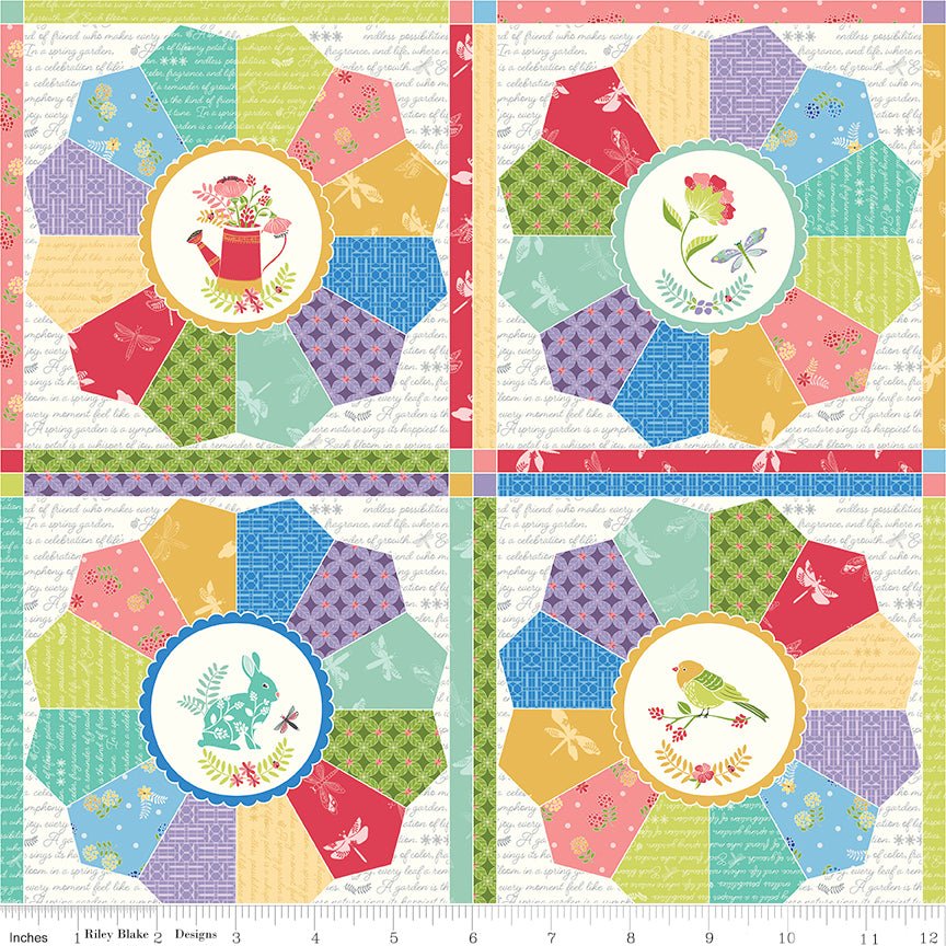 Awakening Cheater Print Multi Riley Blake Designs Fabric by the Yard - Ray of Sonshine Design