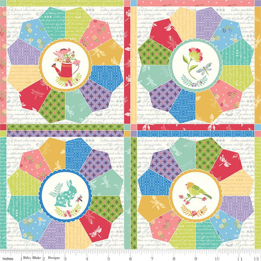 Awakening Cheater Print Multi Riley Blake Designs Fabric by the Yard - Ray of Sonshine Design