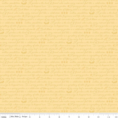 Awakening Garden's Promise Yellow Riley Blake Designs Fabric by the Yard - Ray of Sonshine Design
