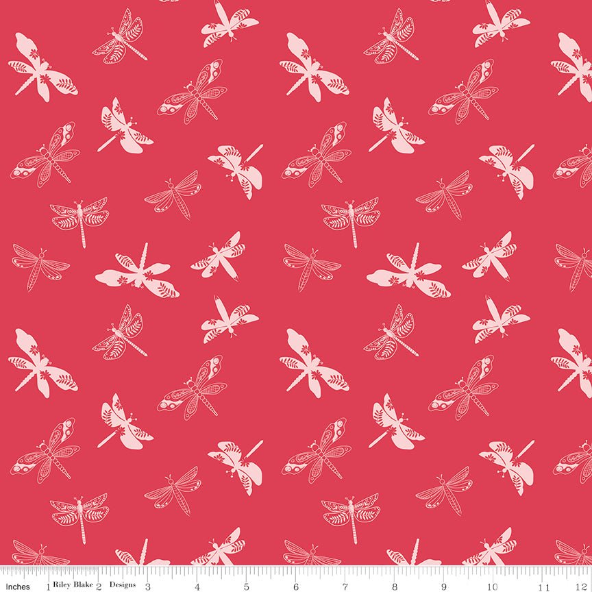 Awakening Libellulas Cayenne Riley Blake Designs Fabric by the Yard - Ray of Sonshine Design