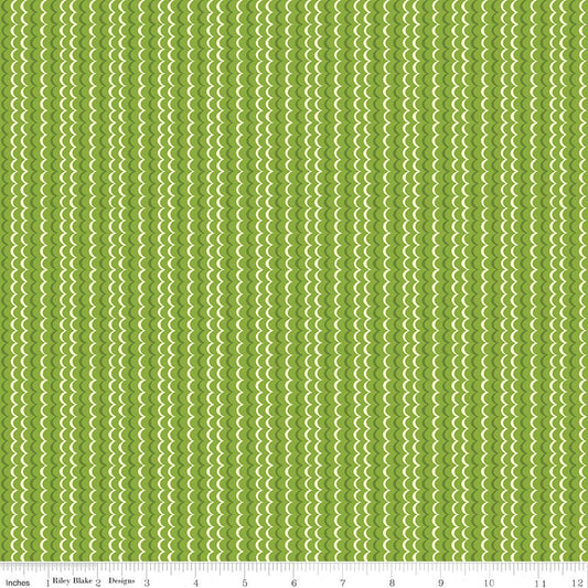 Awakening Scallops Kiwi Riley Blake Designs Fabric by the Yard - Ray of Sonshine Design
