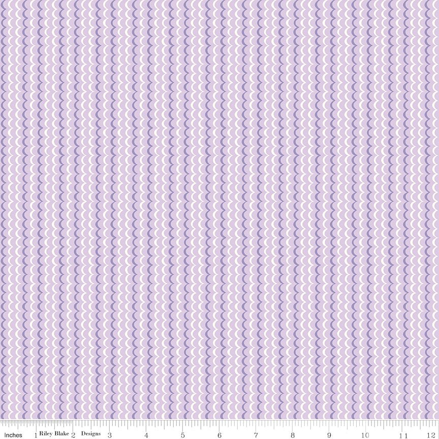 Awakening Scallops Lavender Riley Blake Designs Fabric by the Yard - Ray of Sonshine Design