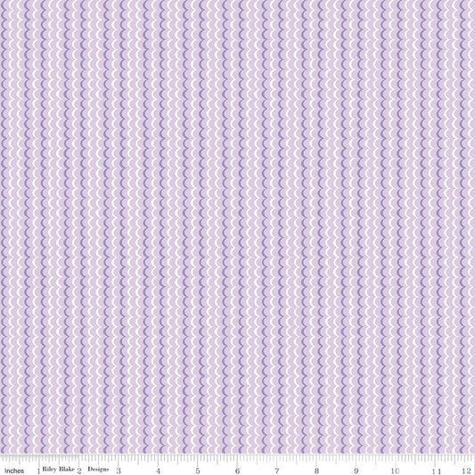 Awakening Scallops Lavender Riley Blake Designs Fabric by the Yard - Ray of Sonshine Design