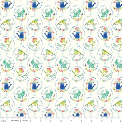 Awakening Spring Charms Cream 100% Cotton Fabric by Riley Blake Designs - By the Yard - Ray of Sonshine Design