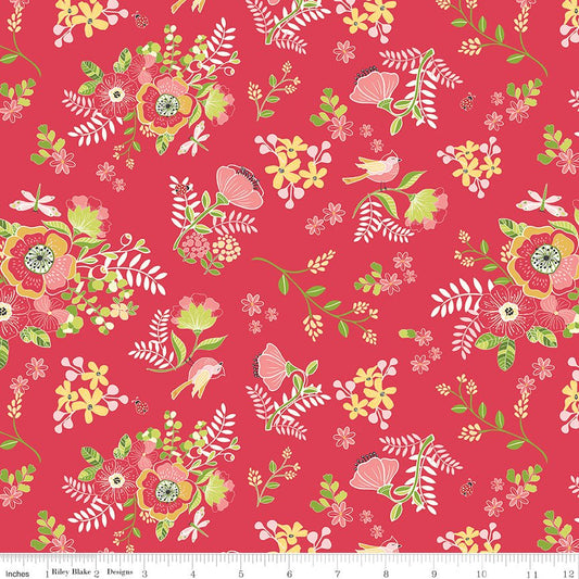 Awakening Spring Palette Cayenne Riley Blake Designs Fabric by the Yard - Ray of Sonshine Design