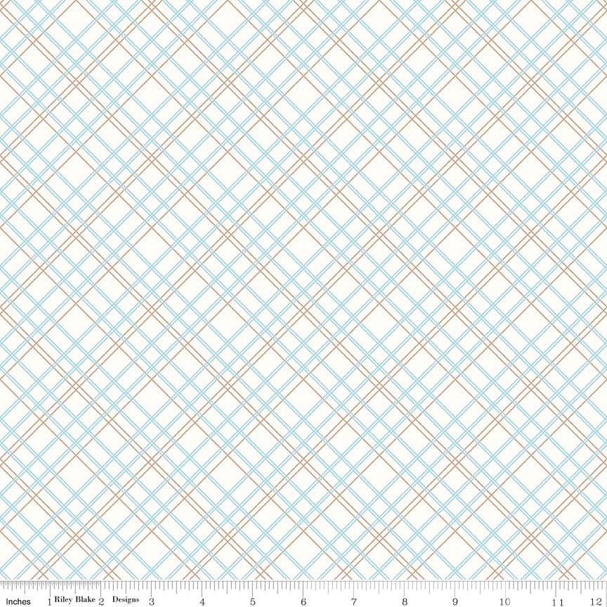 Backings Plaid Aqua 107/108" Wide Riley Blake Fabric by the Yard - Ray of Sonshine Design