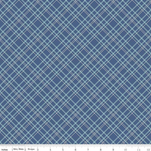 Backings Plaid Blue 107/108" Wide Riley Blake Fabric by the Yard - Ray of Sonshine Design