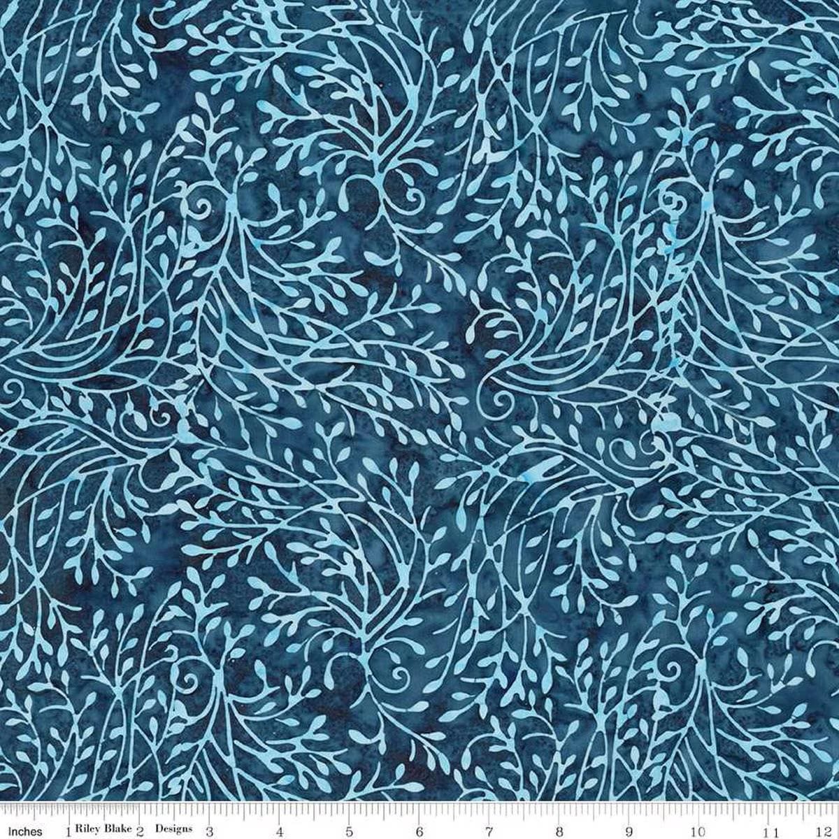 Batiks Divine Vines Denim Bijou - Riley Blake Designs - Fabric by the Yard - BT23302 - 305 - Ray of Sonshine Design