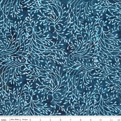 Batiks Divine Vines Denim Bijou - Riley Blake Designs - Fabric by the Yard - BT23302 - 305 - Ray of Sonshine Design