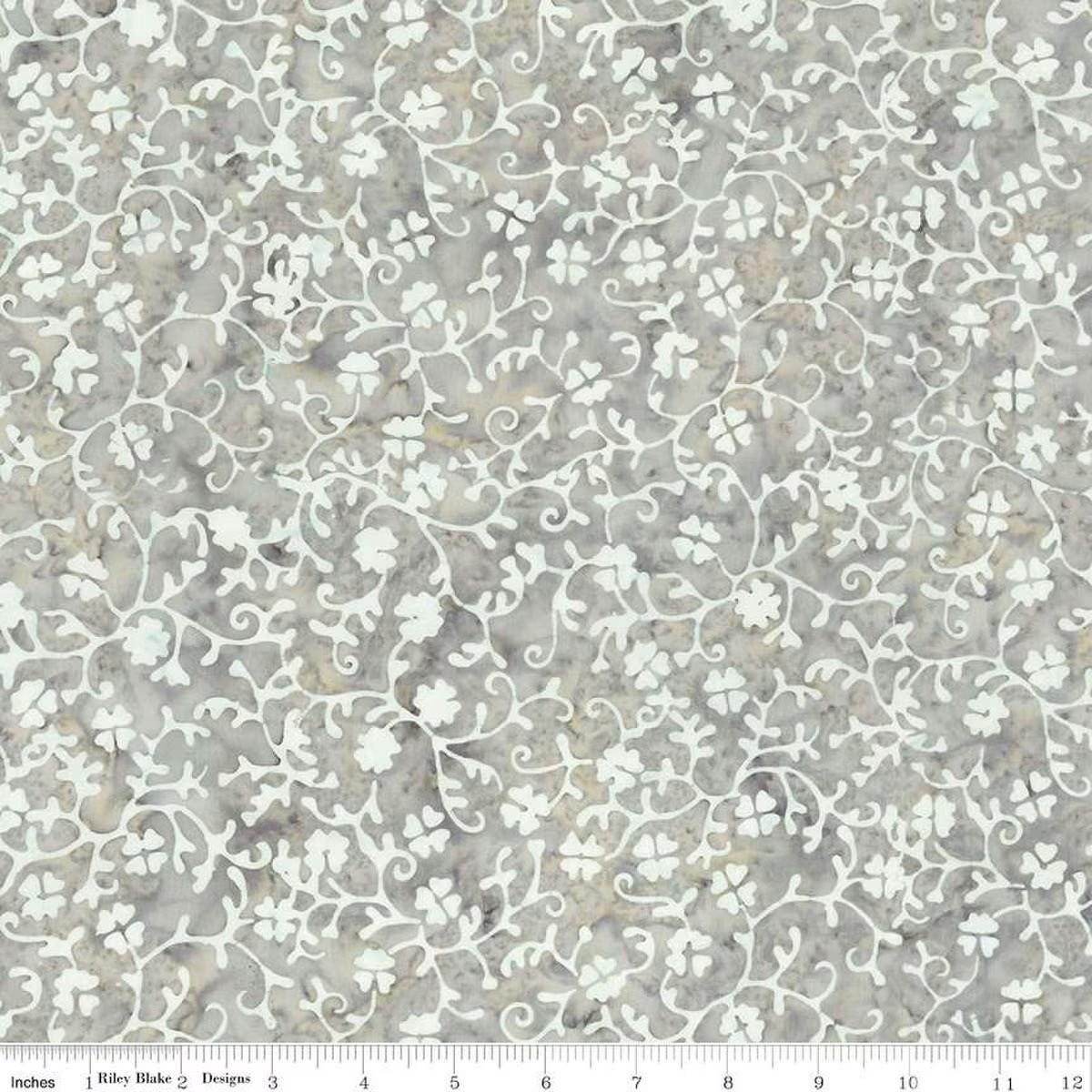 Batiks Divine Vines Fog Gray - Riley Blake Designs - Fabric by the Yard - BT23303 - 150 - Ray of Sonshine Design