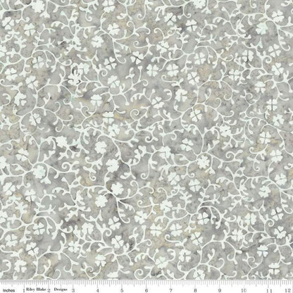 Batiks Divine Vines Fog Gray - Riley Blake Designs - Fabric by the Yard - BT23303 - 150 - Ray of Sonshine Design