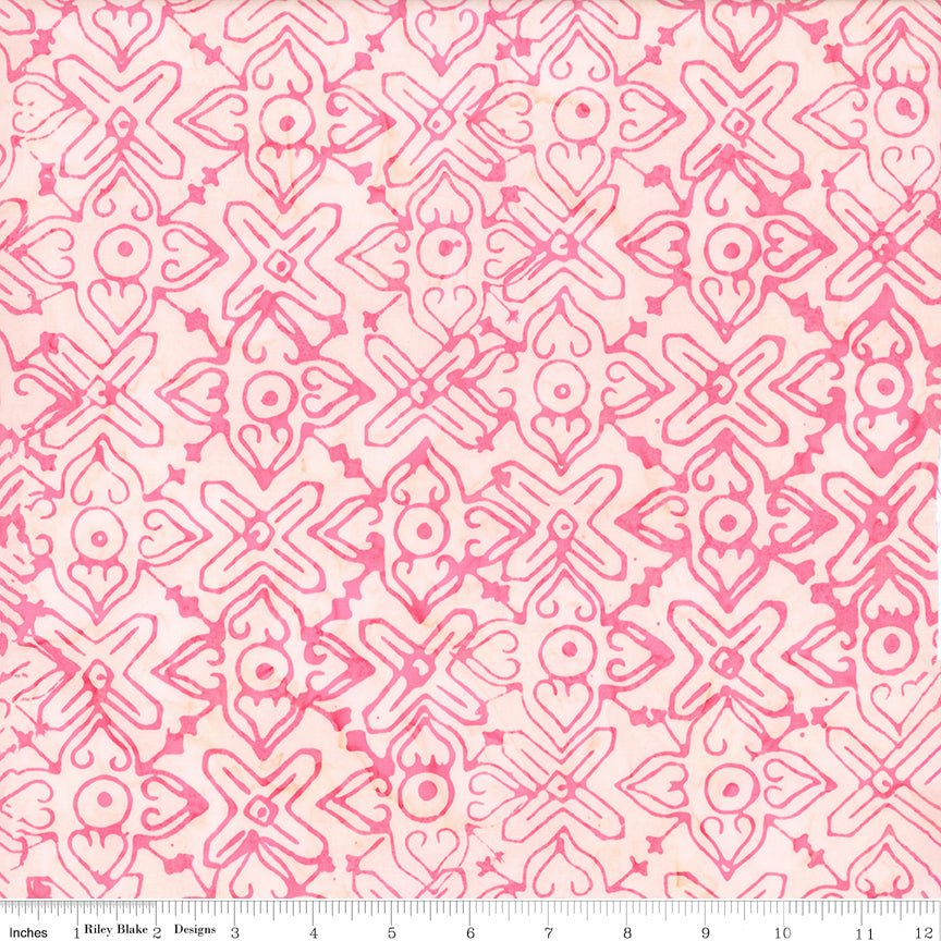 Batiks Love Punch Piggy Pink Riley Blake Quilting Fabric by the Yard - Ray of Sonshine Design