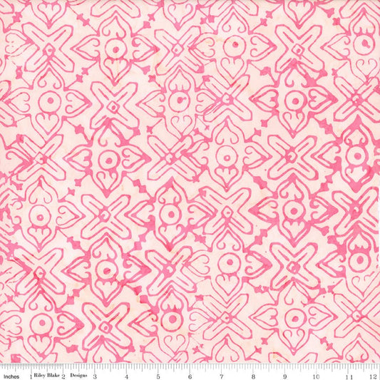 Batiks Love Punch Piggy Pink Riley Blake Quilting Fabric by the Yard - Ray of Sonshine Design