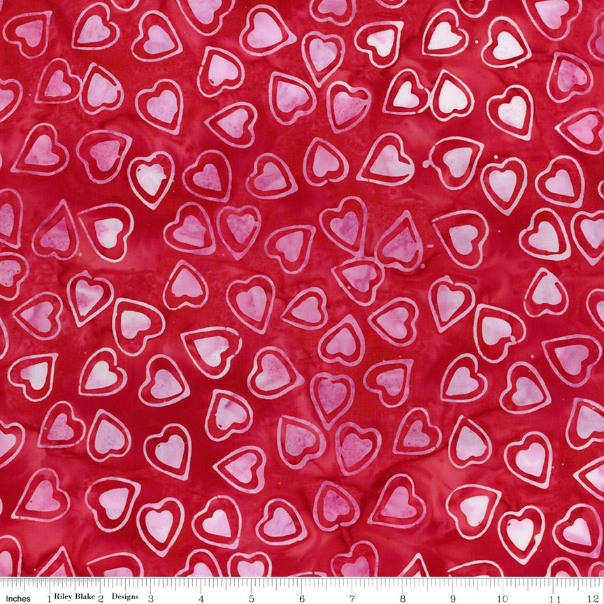 Batiks Love Punch Red Candy Riot Riley Blake Designs Quilting Fabric by the Yard - Ray of Sonshine Design