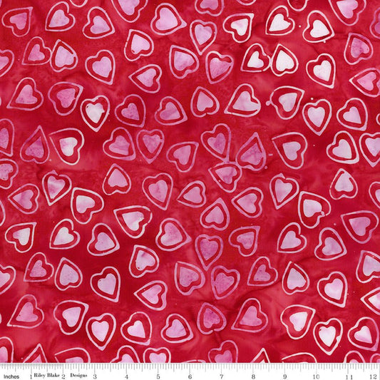 Batiks Love Punch Red Candy Riot Riley Blake Designs Quilting Fabric by the Yard - Ray of Sonshine Design