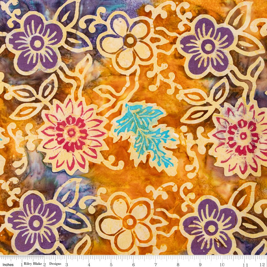 Batiks Neon Pop Golden Moxie Riley Blake Quilting Fabric by the Yard - Ray of Sonshine Design