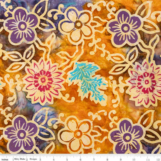 Batiks Neon Pop Golden Moxie Riley Blake Quilting Fabric by the Yard - Ray of Sonshine Design