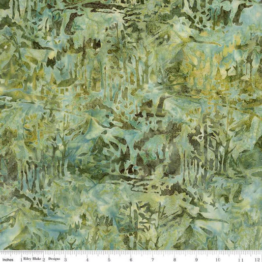 Batiks Places You'll Go Thyme - Riley Blake Designs - Cotton Fabric by the Yard - BT23219 - 324 - Ray of Sonshine Design