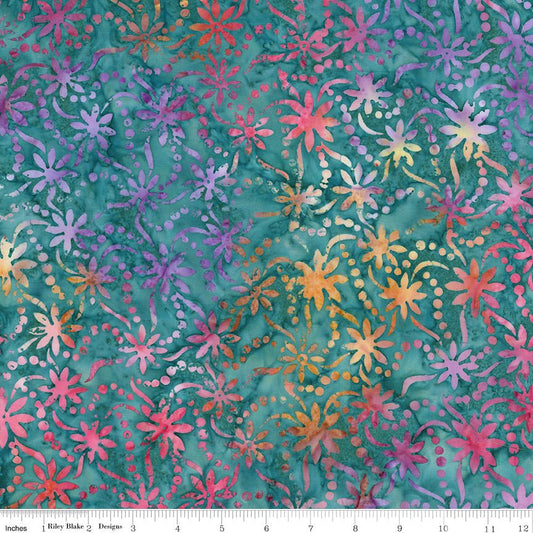 Batiks Vibrant Pointillism 107/108" Wide Back Stardust Splash Riley Blake Fabric by the Yard - Ray of Sonshine Design