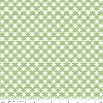 Bee Ginghams Debbie Grannygreen Riley Blake Fabric by the Yard - Ray of Sonshine Design