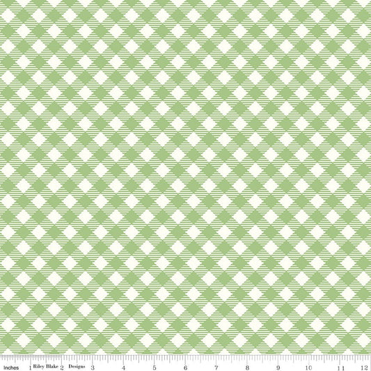 Bee Ginghams Debbie Grannygreen Riley Blake Fabric by the Yard - Ray of Sonshine Design