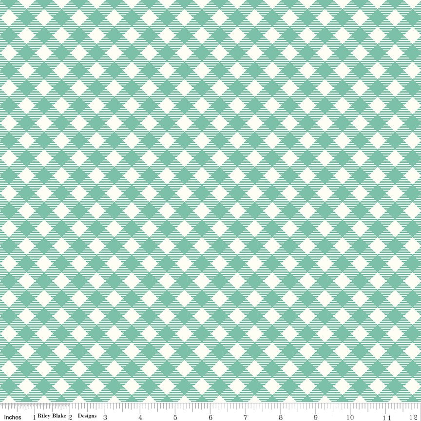 Bee Ginghams Debbie Seaglass Riley Blake Fabric by the Yard - Ray of Sonshine Design