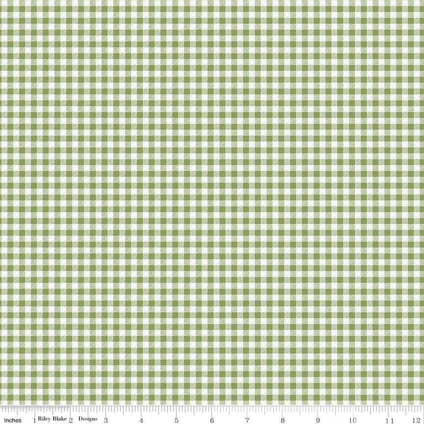 Bee Ginghams Tina Lettuce Riley Blake Fabric by the Yard - Ray of Sonshine Design