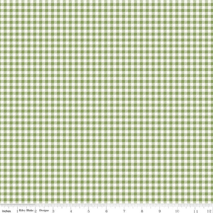 Bee Ginghams Tina Lettuce Riley Blake Fabric by the Yard - Ray of Sonshine Design