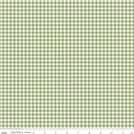 Bee Ginghams Tina Lettuce Riley Blake Fabric by the Yard - Ray of Sonshine Design