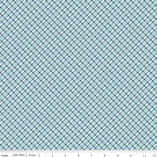 Bee Plaids Cobbler Songbird - Riley Blake Designs Basics Fabric - Cotton Fabric by the yard - C12032 - SONGBIRD - Ray of Sonshine Design