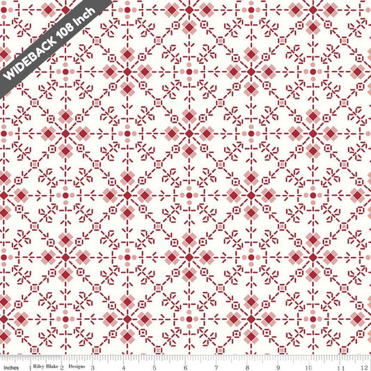 Bee Plaids Homemade Red - Black Riley Blake 107/108" Wide Back Cotton Fabric - WB12040 - RED - Ray of Sonshine Design