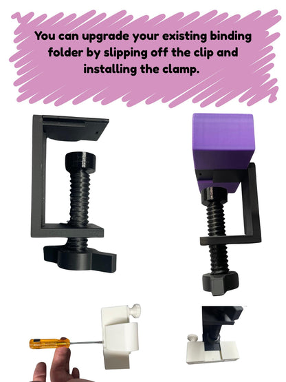 Binding Folder for Quilt Binding, Fully Adjustable Width up to 3 inches - Clip or Clamp Configurations NEW! - Ray of Sonshine Design