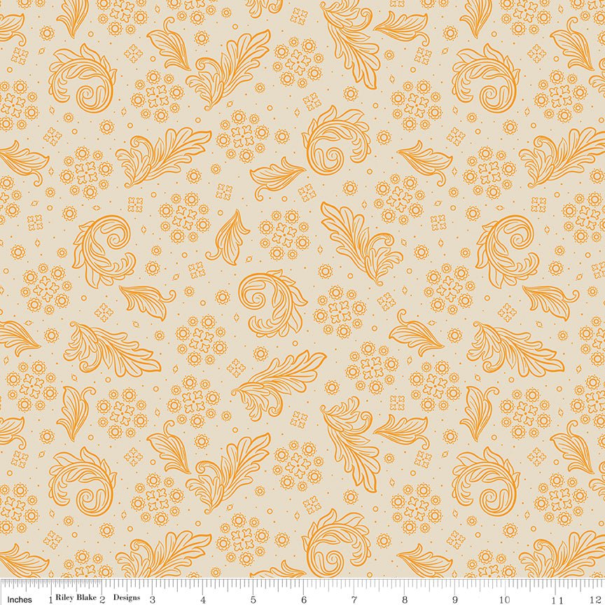 Cheddar at Twilight Scarf 107/108 Wideback Fabric, Cream — for Quilting, Apparel & Home Decor - Ray of Sonshine Design