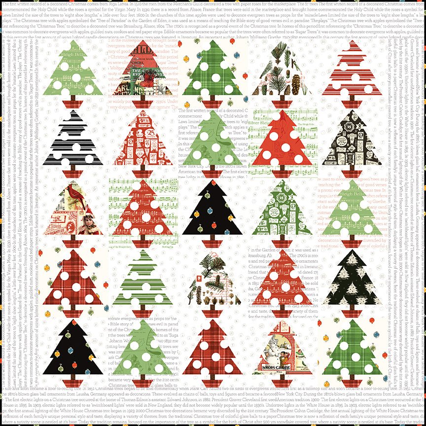 Classic Christmas Tannenbaum Patch Quilt Kit by J. Wecker Frisch, 58 x 58 in - Ray of Sonshine Design