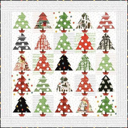 Classic Christmas Tannenbaum Patch Quilt Kit by J. Wecker Frisch, 58 x 58 in - Ray of Sonshine Design