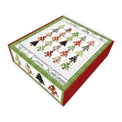 Classic Christmas Tannenbaum Patch Quilt Kit by J. Wecker Frisch, 58 x 58 in - Ray of Sonshine Design