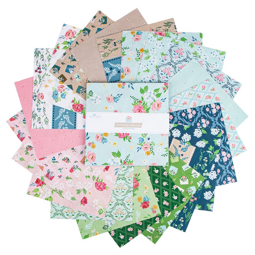 Correspondence 10-Inch Stacker Precut 42-Piece Bundle | Beverly McCullough for Riley Blake Designs - Ray of Sonshine Design