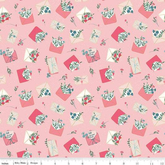 Correspondence Letters Frosting Riley Blake Fabric by the Yard - Ray of Sonshine Design