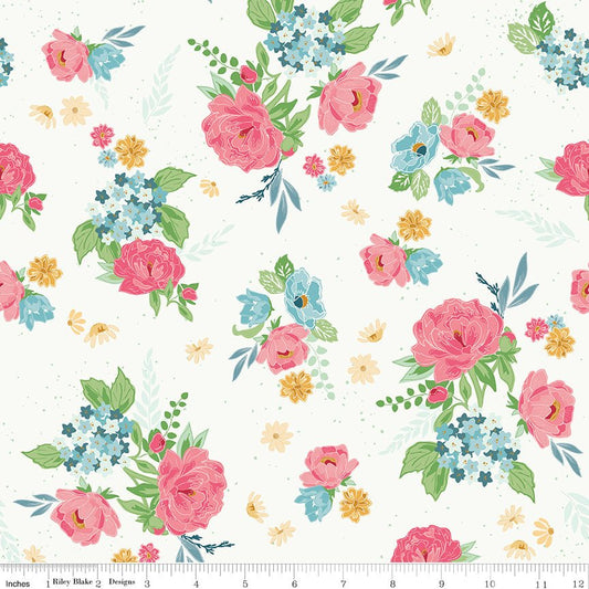 Correspondence Main Sand Dollar Riley Blake Designs Fabric by the Yard - Ray of Sonshine Design