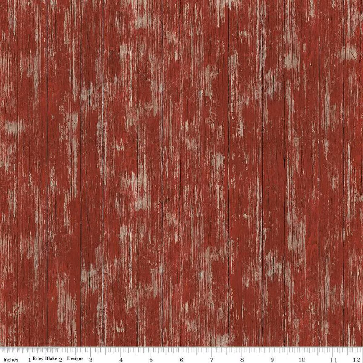 Covered Bridges in Spring Barn Wood Burgundy - Riley Blake Designs - Cotton Fabric by the yard - C15825 - BURGUNDY - Ray of Sonshine Design
