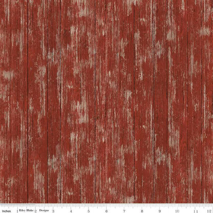 Covered Bridges in Spring Barn Wood Burgundy - Riley Blake Designs - Cotton Fabric by the yard - C15825 - BURGUNDY - Ray of Sonshine Design