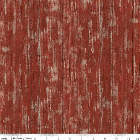 Covered Bridges in Spring Barn Wood Burgundy - Riley Blake Designs - Cotton Fabric by the yard - C15825 - BURGUNDY - Ray of Sonshine Design
